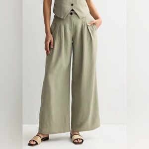 Nine West Women’s Sage Green Wide-Leg Pants Size XL